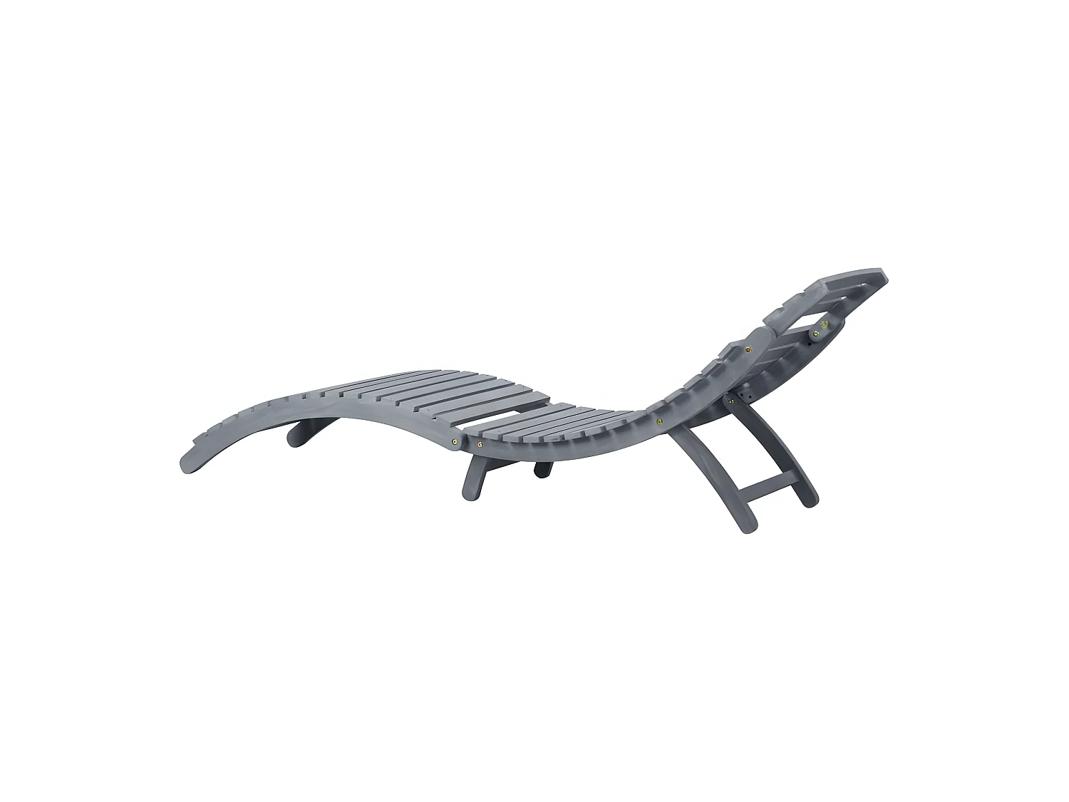 Bain de soleil avec coussin Gris Bois d'acacia solide SEF56308