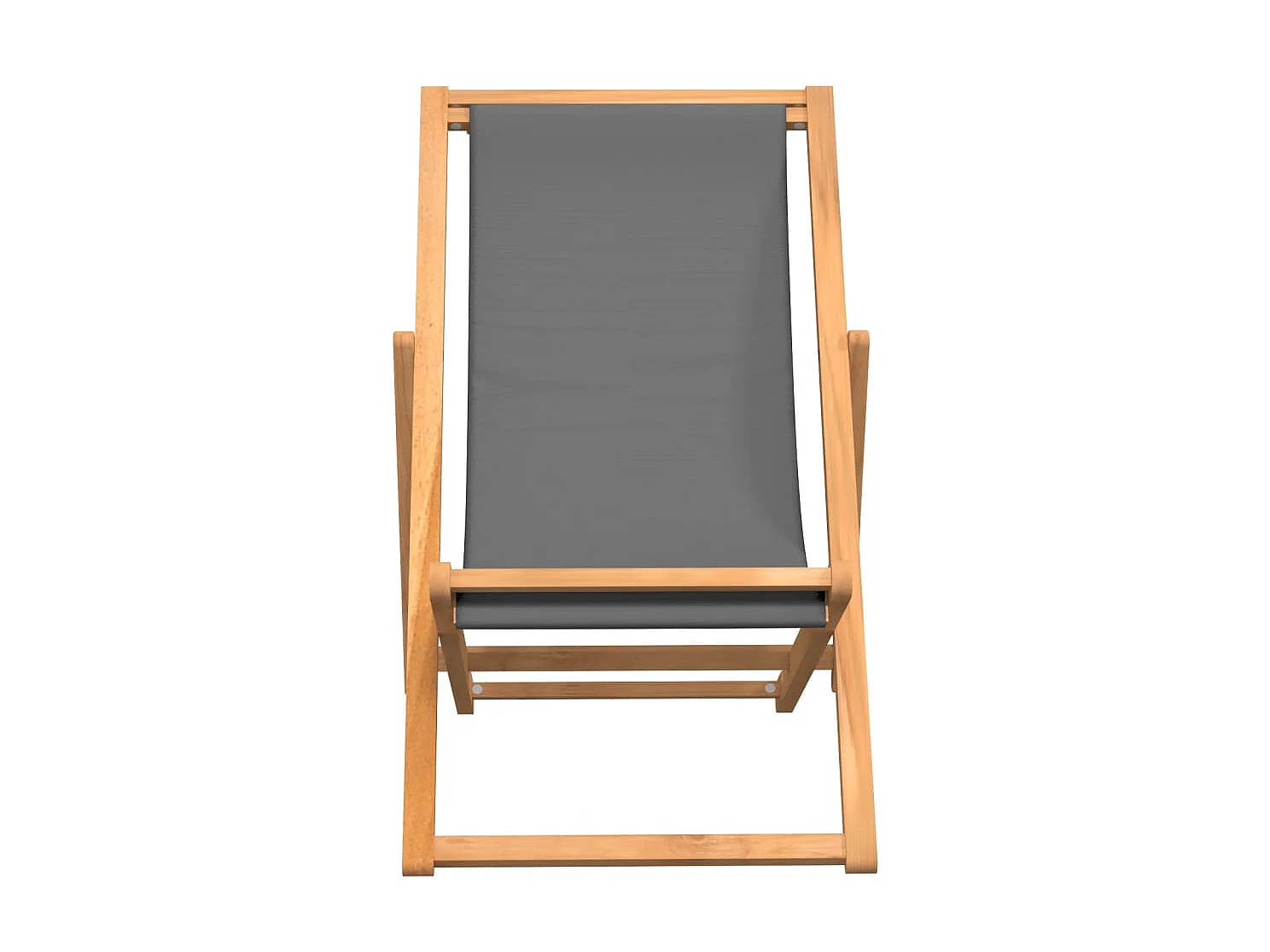 Bain de soleil pliable Bois de teck solide Gris SEF38552