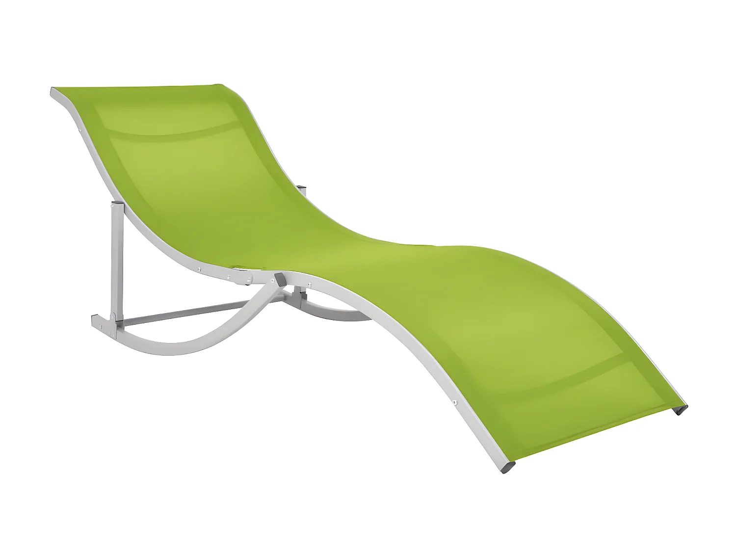 Bains de soleils pliables 2 pcs Vert Textilène SEF77543