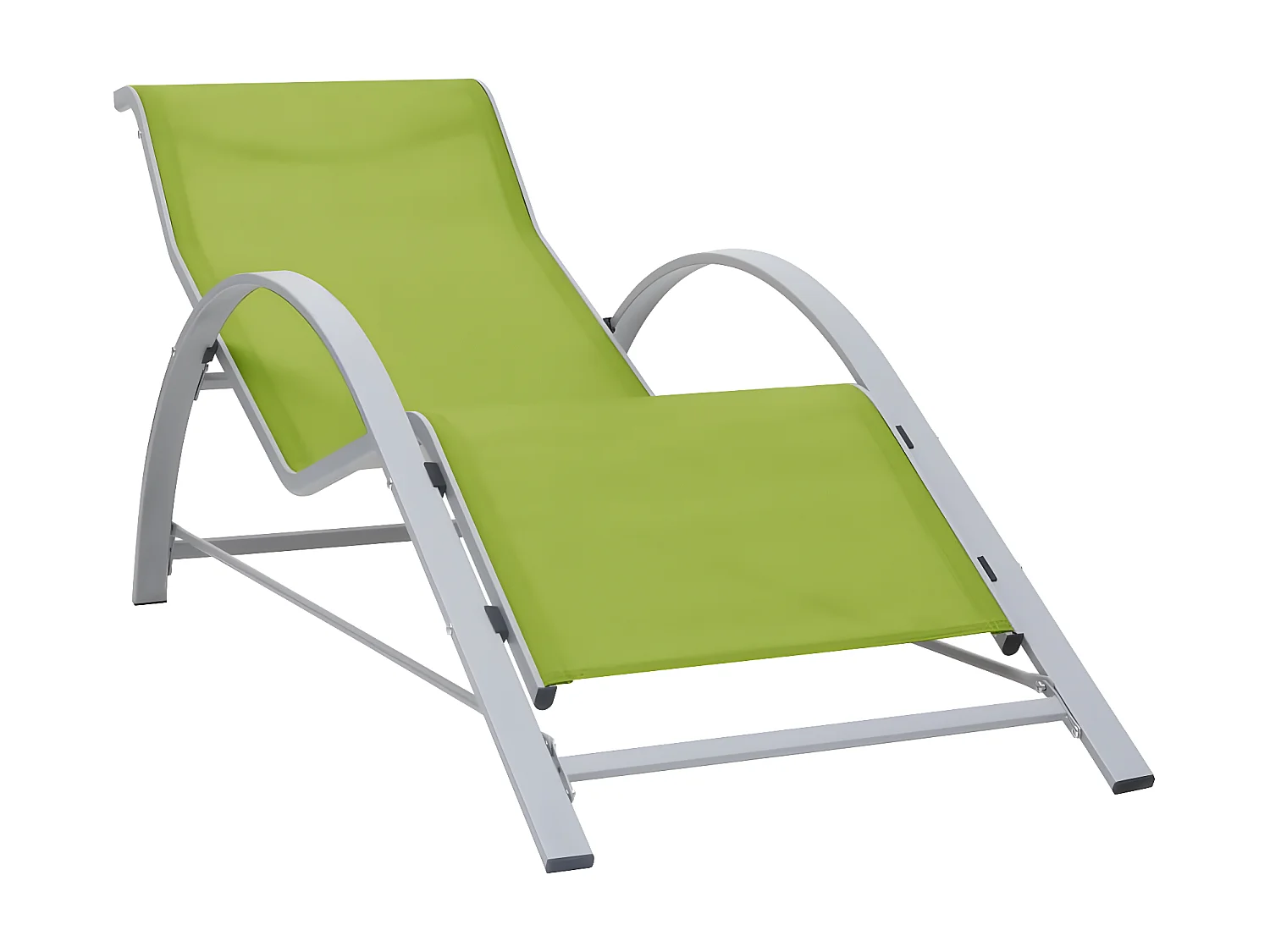 Bain de soleil Textilène et aluminium Vert SEF34395