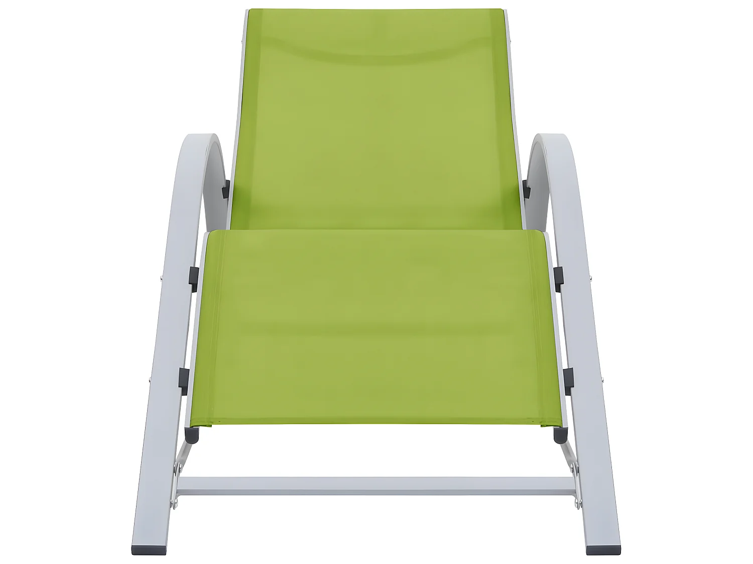 Bain de soleil Textilène et aluminium Vert SEF34395