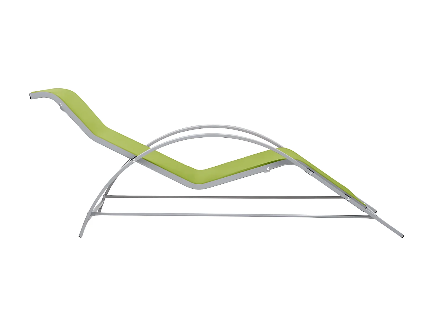 Bain de soleil Textilène et aluminium Vert SEF34395