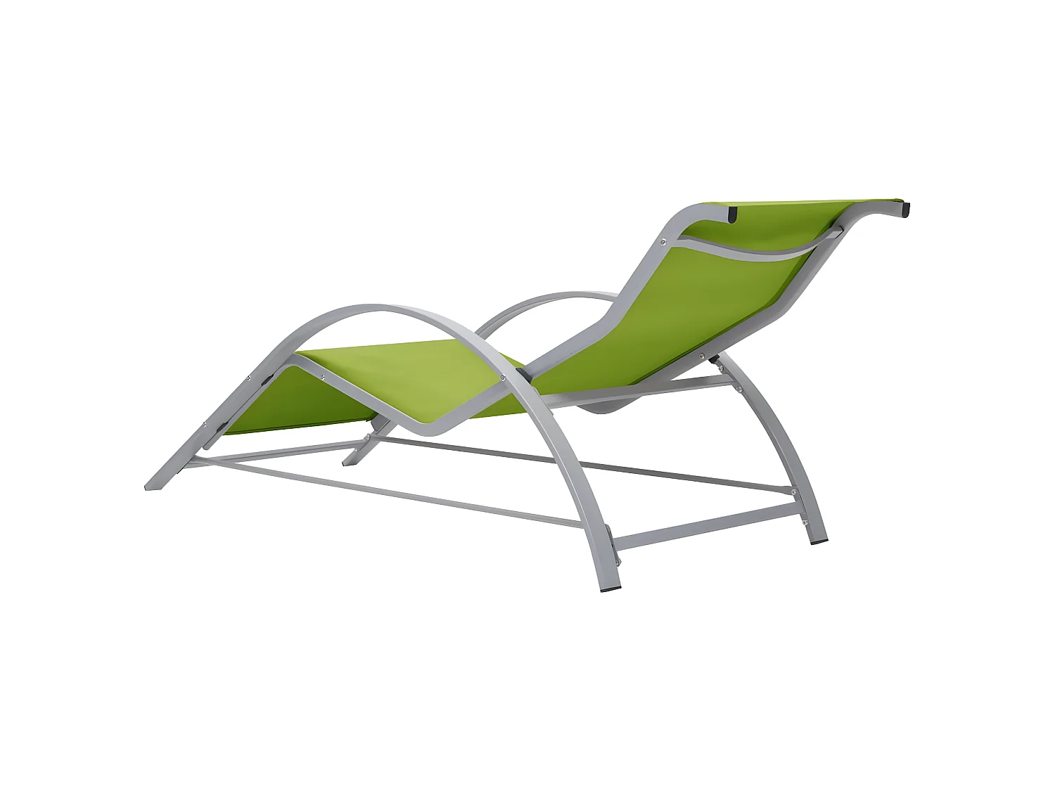 Bain de soleil Textilène et aluminium Vert SEF34395