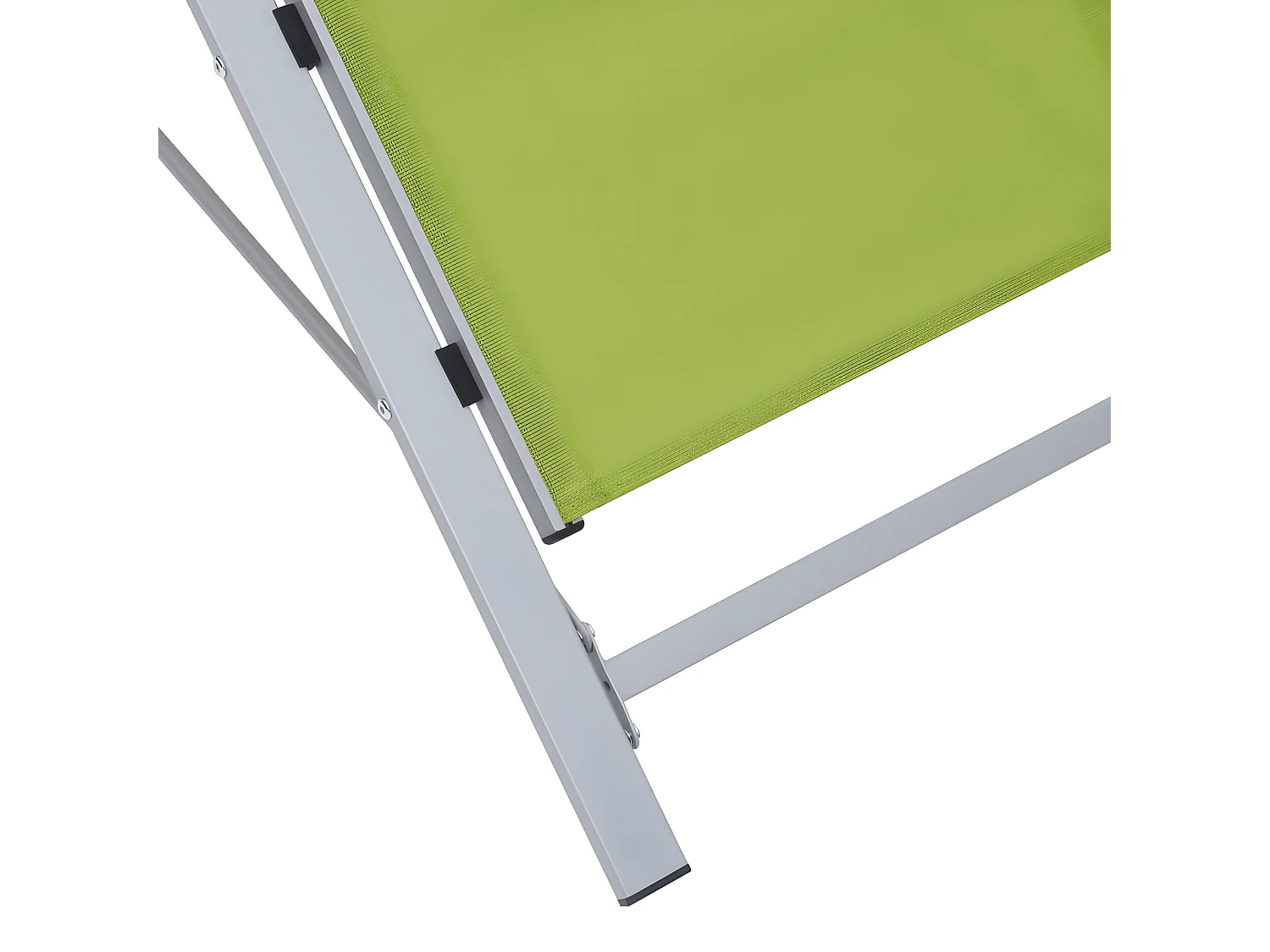 Bain de soleil Textilène et aluminium Vert SEF34395