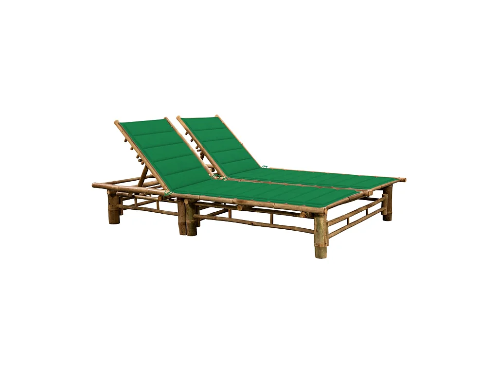 Bain de soleil pour 2 personnes avec coussin Bambou SEF19973