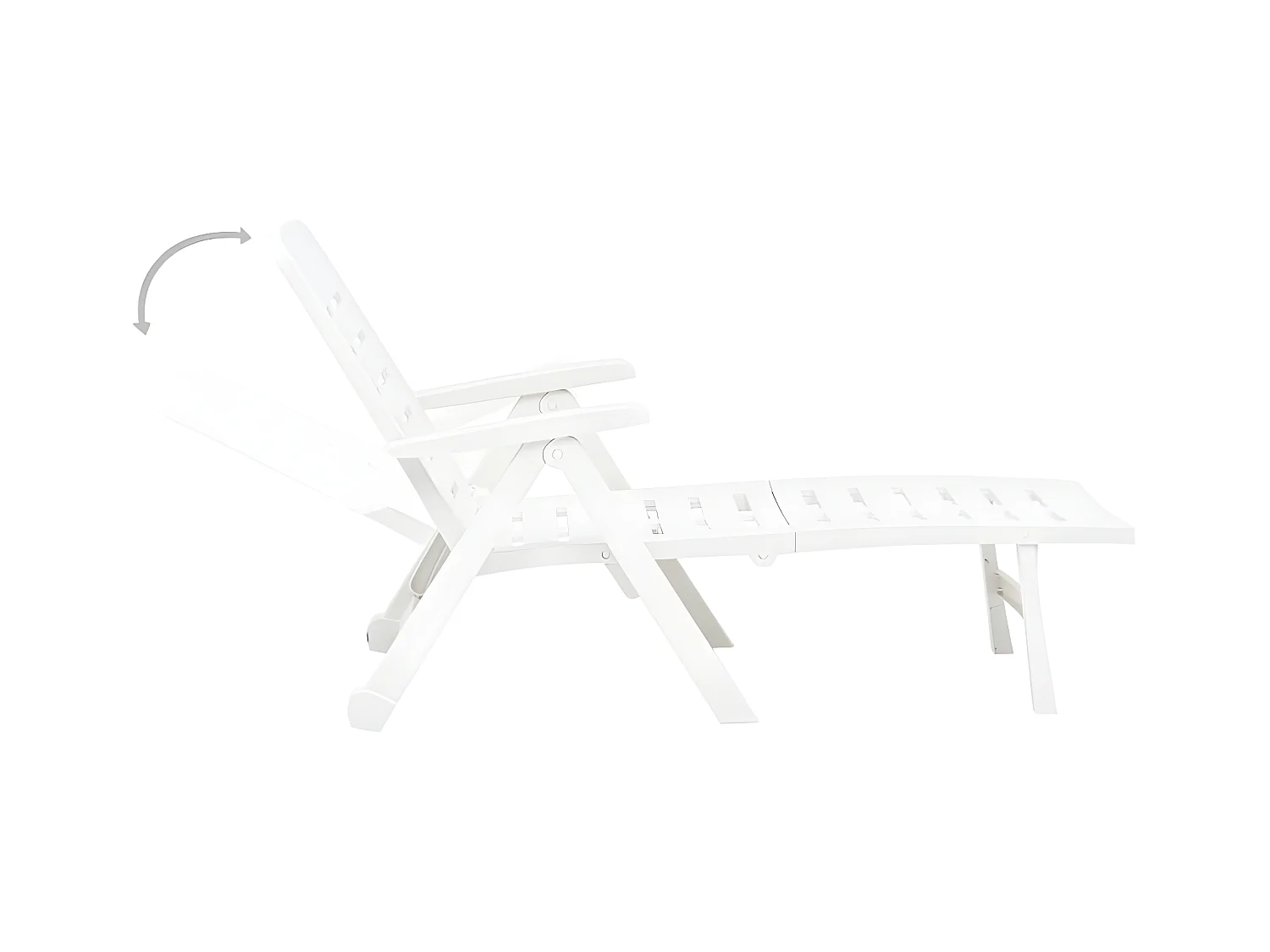 Bain de soleil pliable Plastique Blanc SEF29460