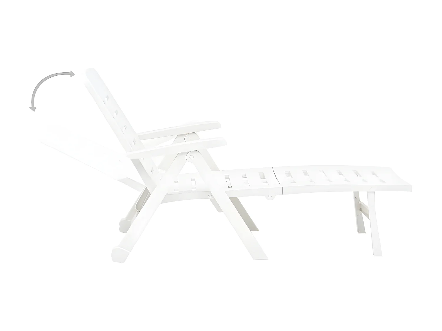 Bain de soleil pliable Plastique Blanc SEF29460