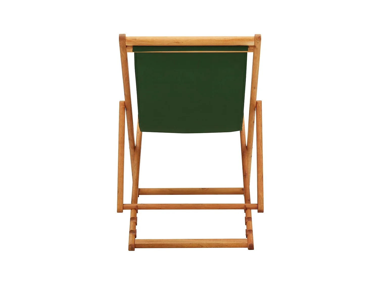 Silla de playa plegable madera de eucalipto y tela verde ES26055
