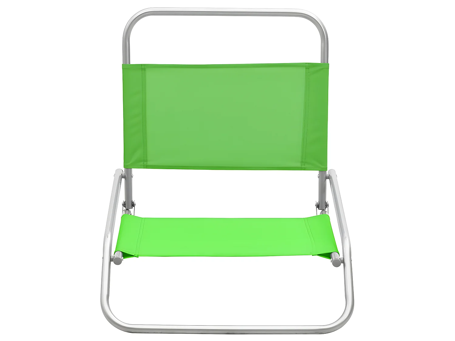 Strandstoelen 2 st inklapbaar stof groen NL684633