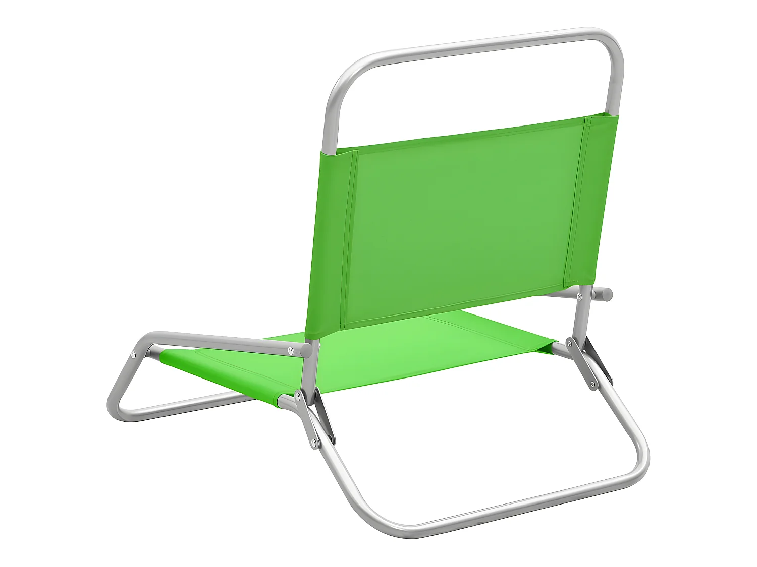 Strandstoelen 2 st inklapbaar stof groen NL684633