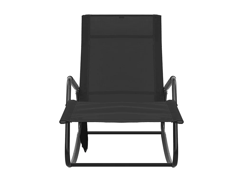 Bain de soleil Acier et textilène Noir SEF32214