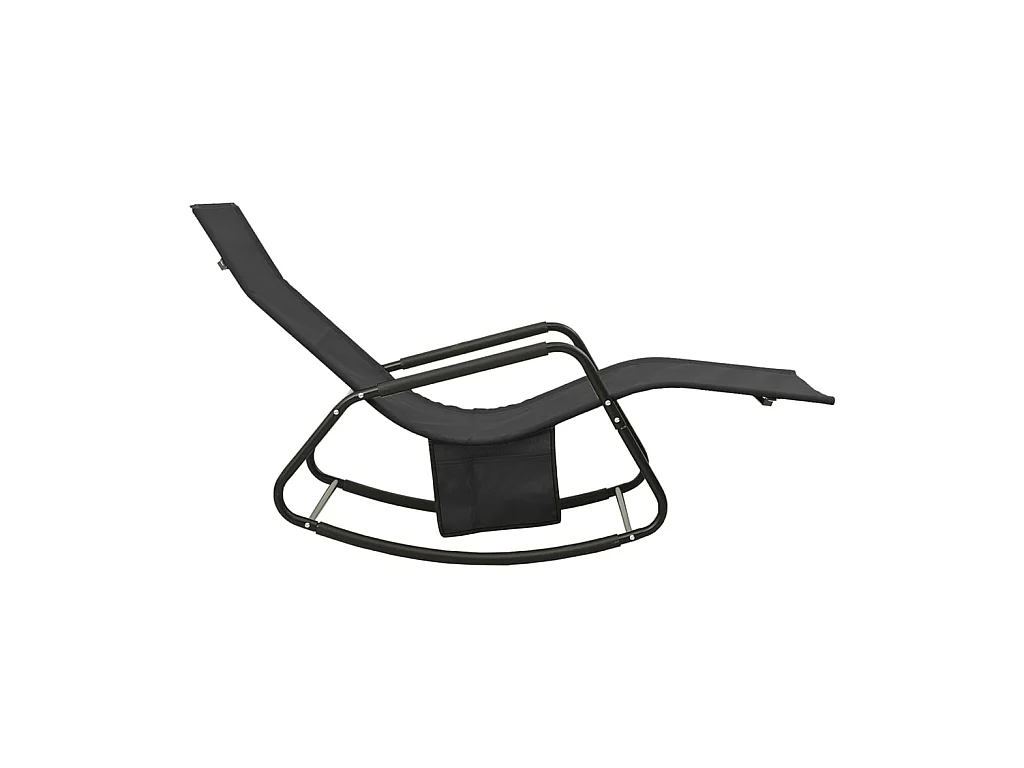 Bain de soleil Acier et textilène Noir SEF32214