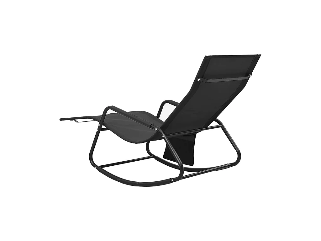 Bain de soleil Acier et textilène Noir SEF32214