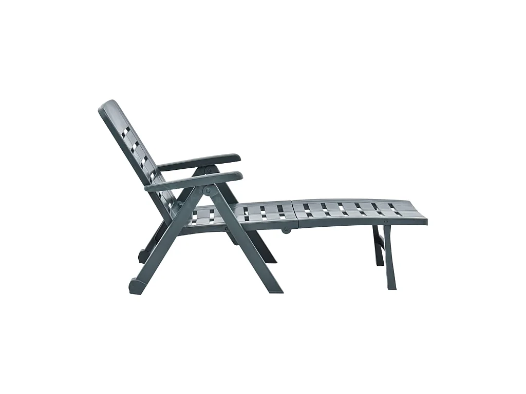 Tumbona plegable de plástico verde ES19305