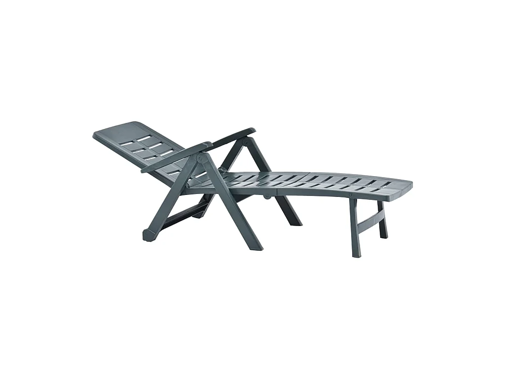 Tumbona plegable de plástico verde ES19305