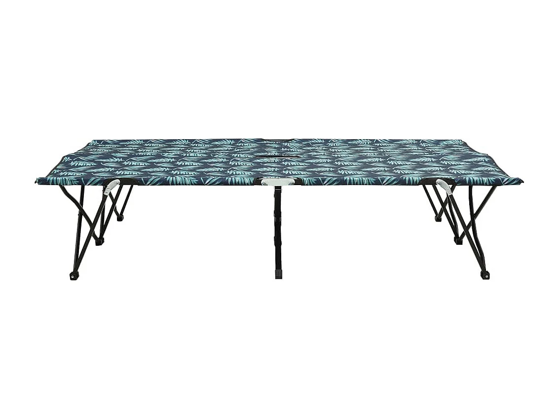 Bain de soleil pliable 2 places Motif de feuilles Acier SEF49323