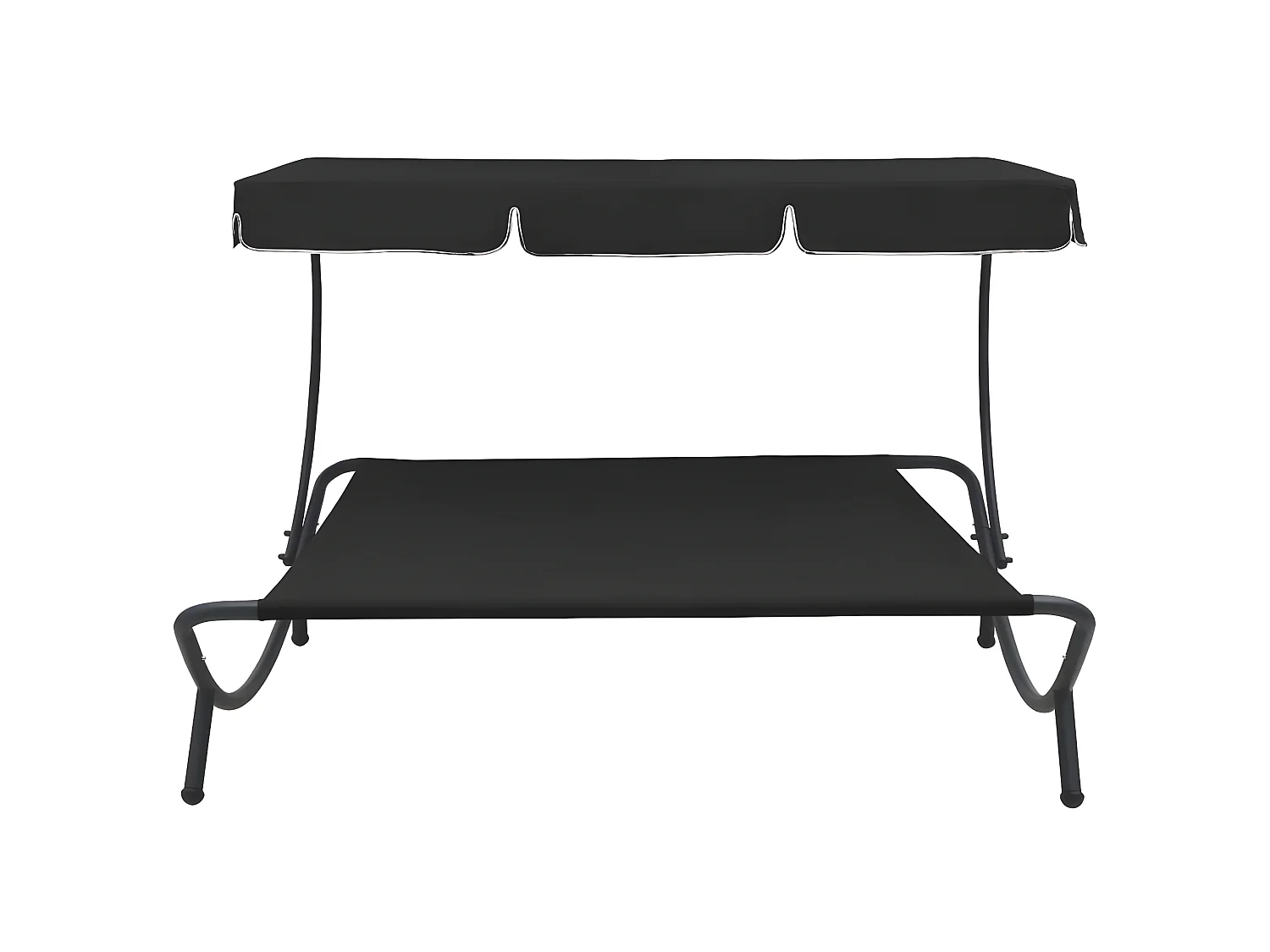 Bain de soleil avec auvent Noir PEWV43310