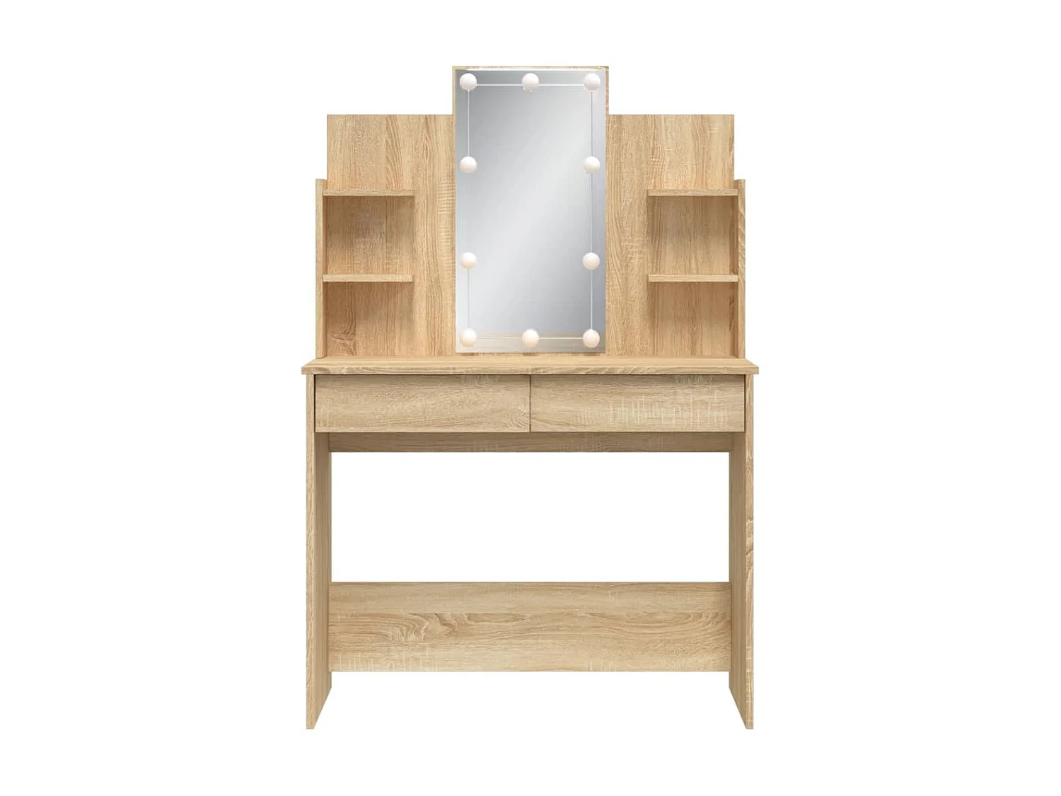 Coiffeuse avec lumières LED chêne sonoma 96x40x142 cm OFR97676 BonneVie Meuble