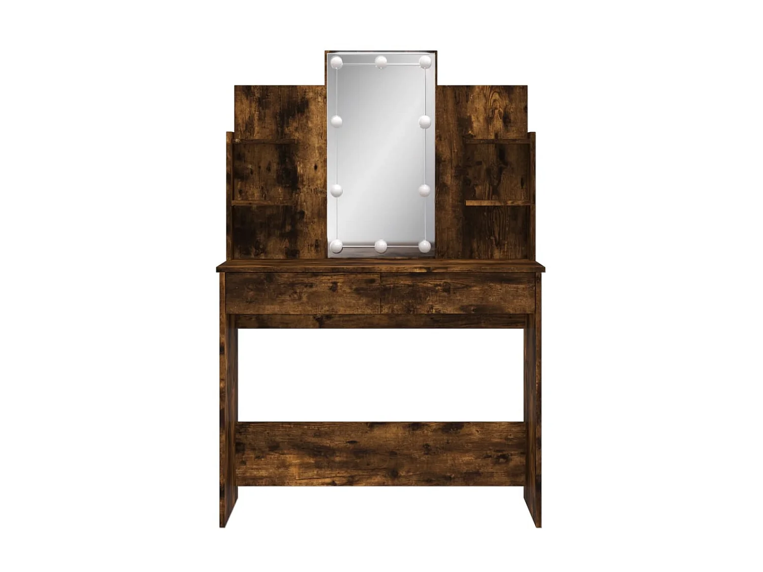 Coiffeuse avec lumières LED chêne fumé 96x40x142 cm OFR24246 BonneVie Meuble