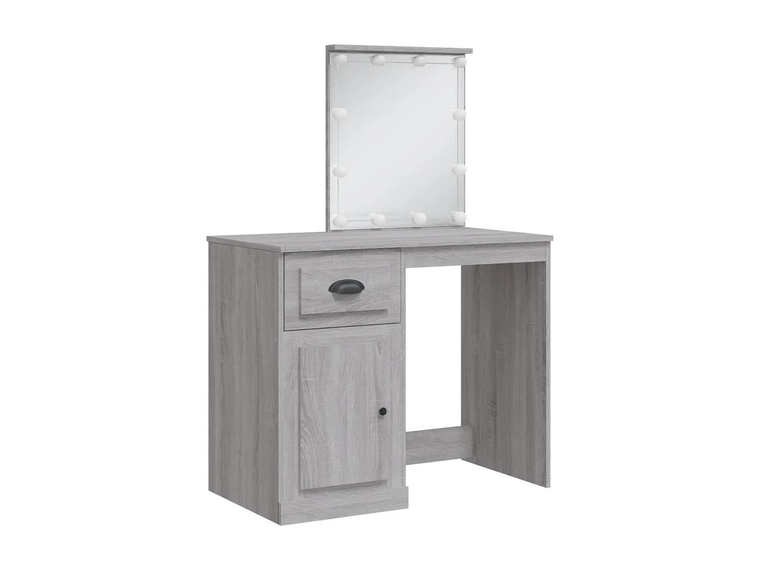 Coiffeuse avec lumières LED sonoma gris 90x42x132,5 cm OFR90723 BonneVie Meuble