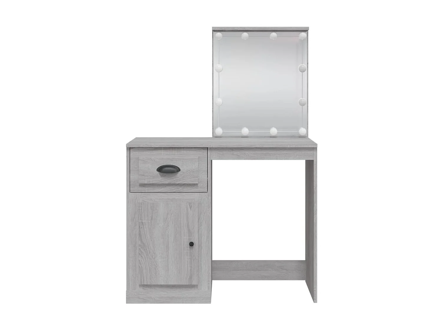 Coiffeuse avec lumières LED sonoma gris 90x42x132,5 cm OFR90723 BonneVie Meuble
