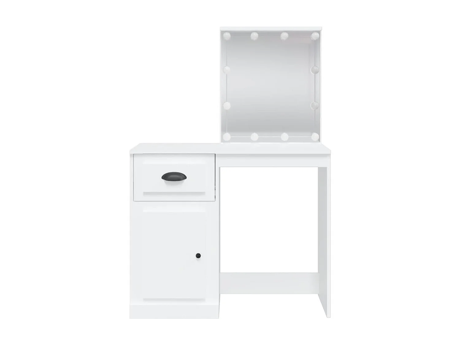 Coiffeuse avec lumières LED blanc 90x42x132,5 cm OFR32953 BonneVie Meuble