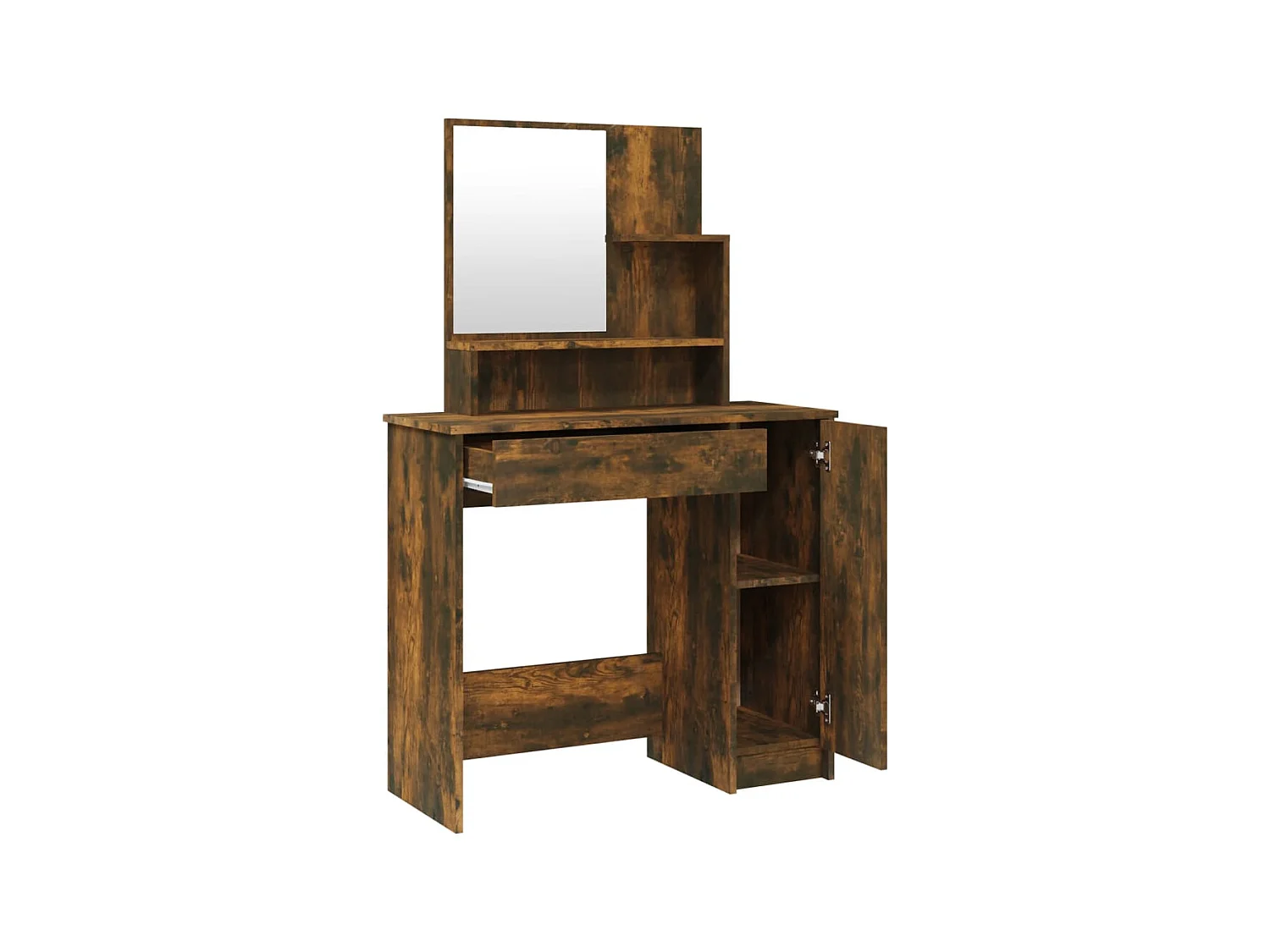 Kaptafelset 86,5x35x136 cm gerookt eiken NL148745