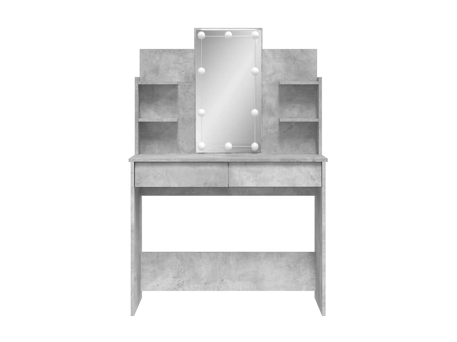 Coiffeuse avec lumières LED gris béton 96x40x142 cm OFR21084 BonneVie Meuble