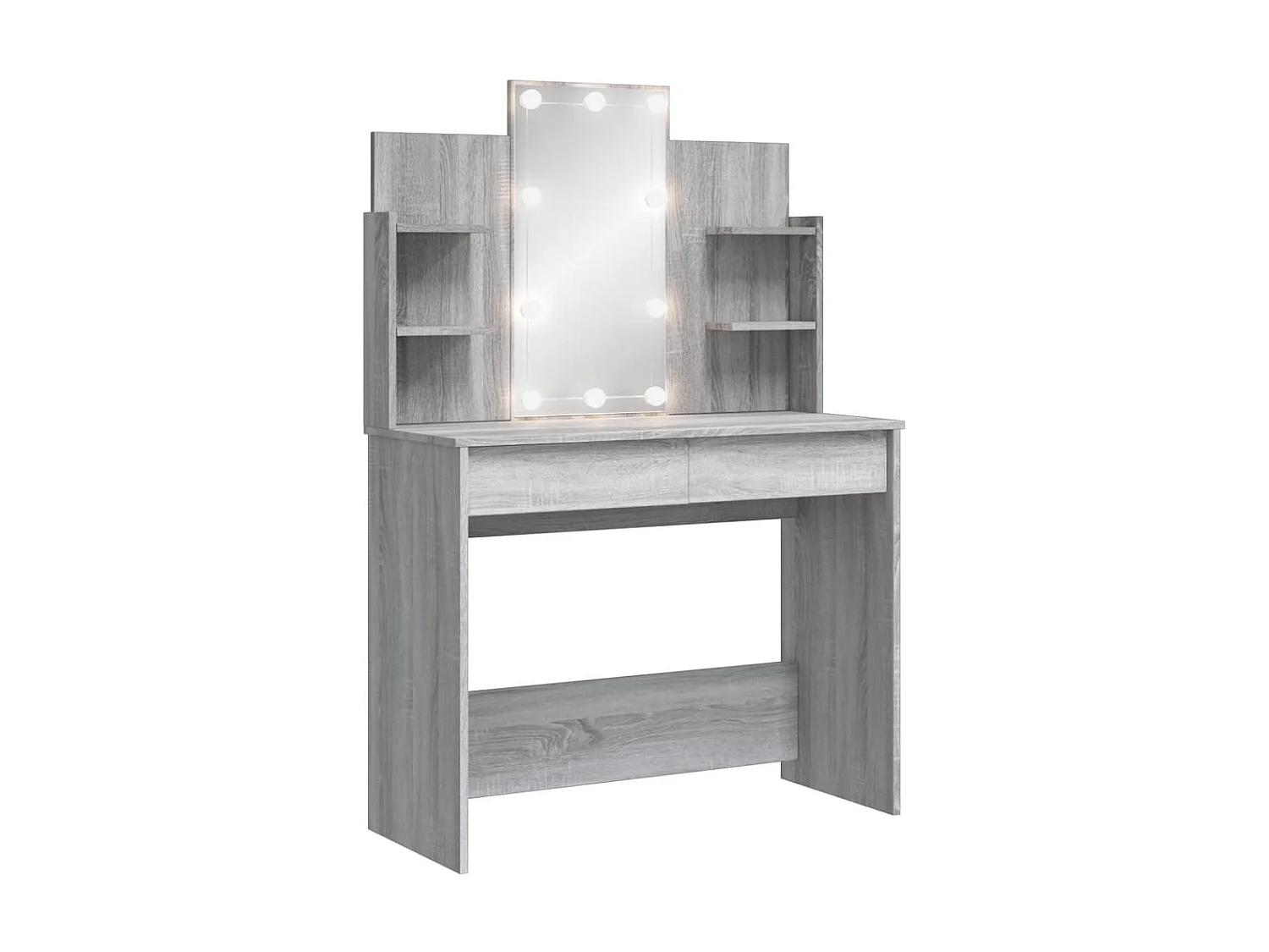 Coiffeuse avec lumières LED sonoma gris 96x40x142 cm OFR29932 BonneVie Meuble