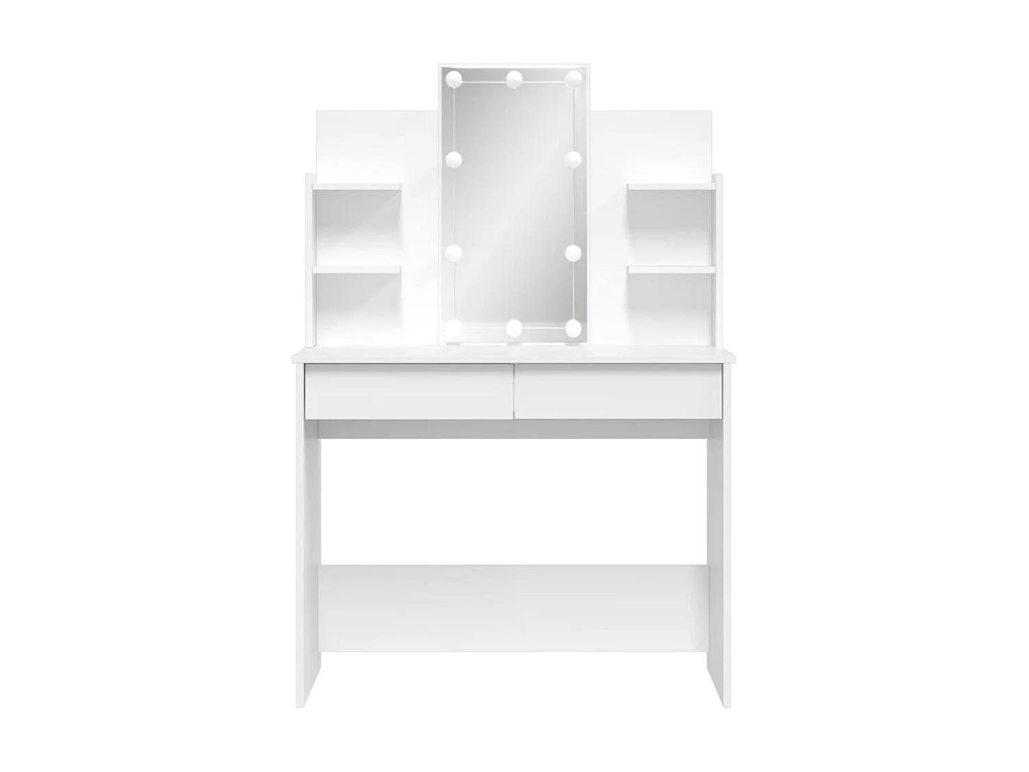 Coiffeuse avec lumières LED blanc 96x40x142 cm OFR23458 BonneVie Meuble