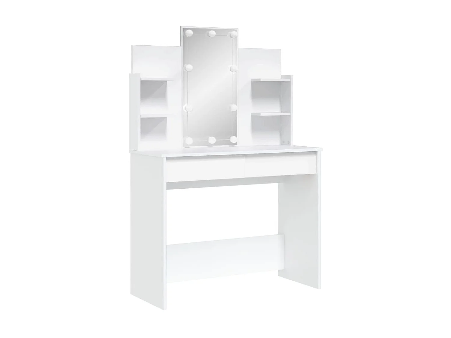 Coiffeuse avec lumières LED blanc 96x40x142 cm OFR23458 BonneVie Meuble