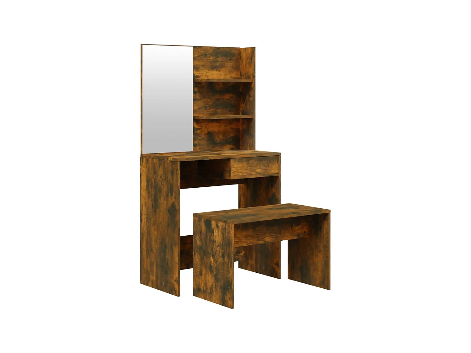 Kaptafelset 74,5x40x141 cm gerookt eiken NL709469