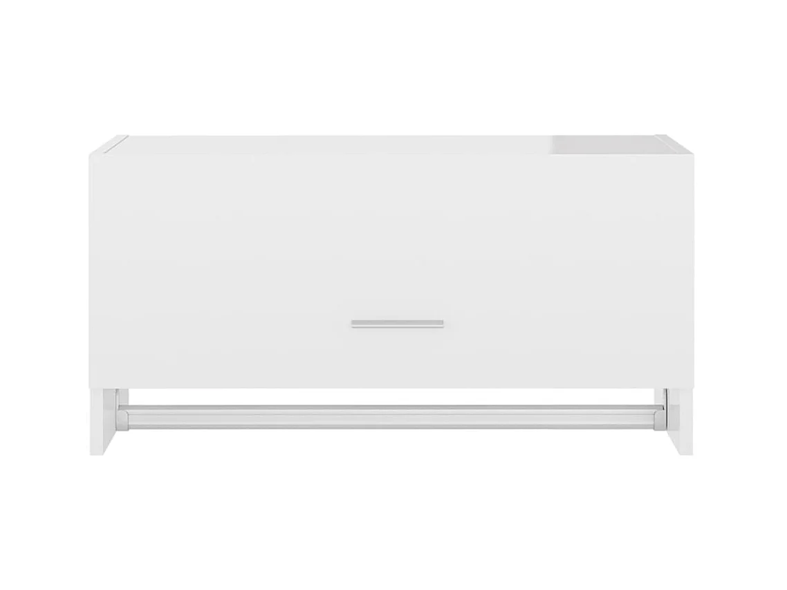 Garde-robe Blanc brillant 70x32,5x35 cm Aggloméré OFR56552 BonneVie Meuble