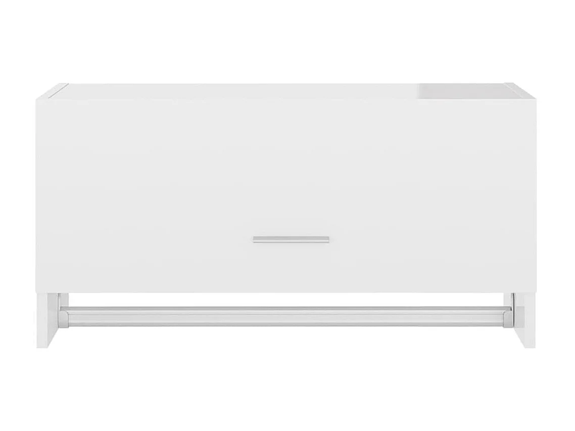 Garde-robe Blanc brillant 70x32,5x35 cm Aggloméré OFR56552 BonneVie Meuble