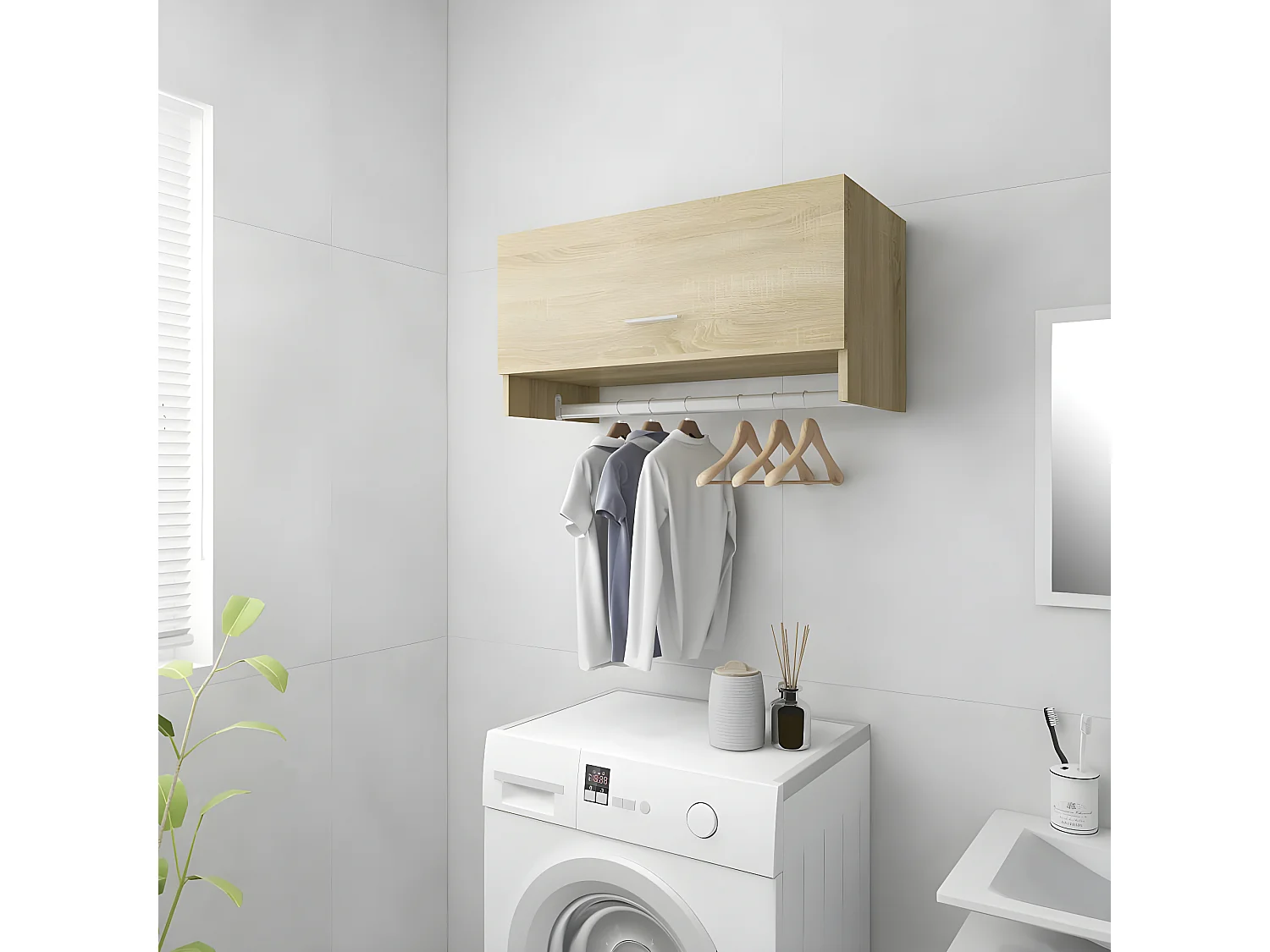 Garde-robe Chêne sonoma 70x32,5x35 cm Aggloméré OFR81112 BonneVie Meuble