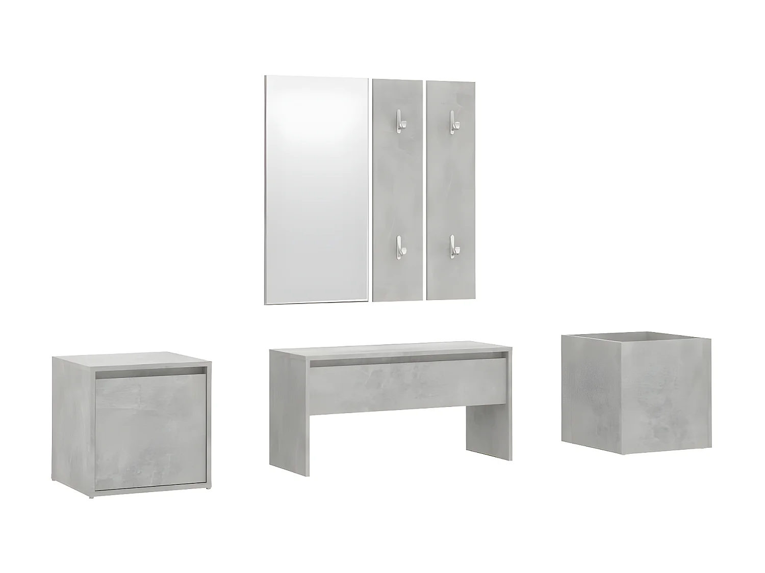 Ensemble de meubles de couloir Gris béton Bois d'ingénierie OFR99508 BonneVie Meuble