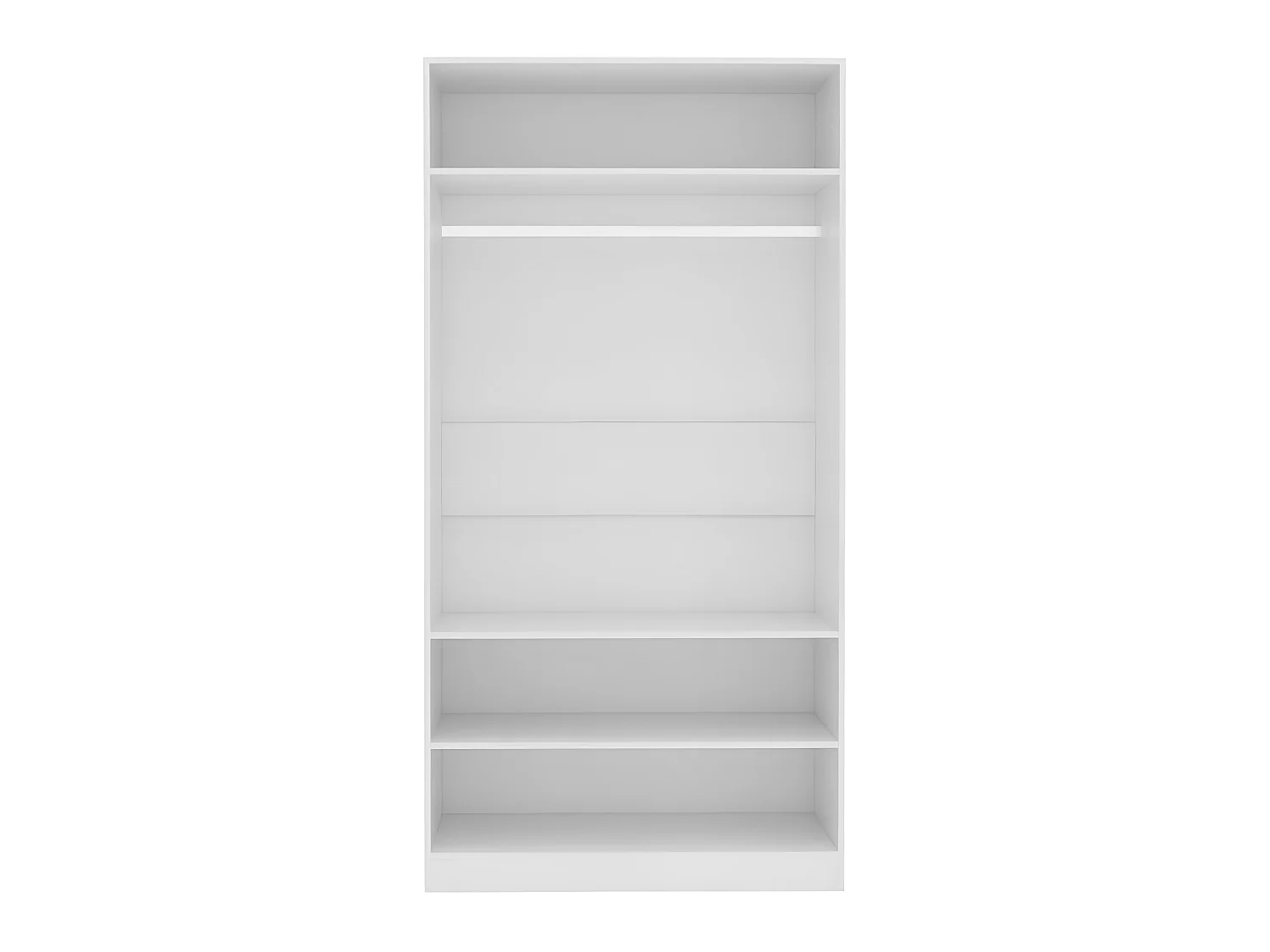 Garde-robe Blanc 100 x 50 x 200 cm Bois d'ingénierie OFR97886 BonneVie Meuble