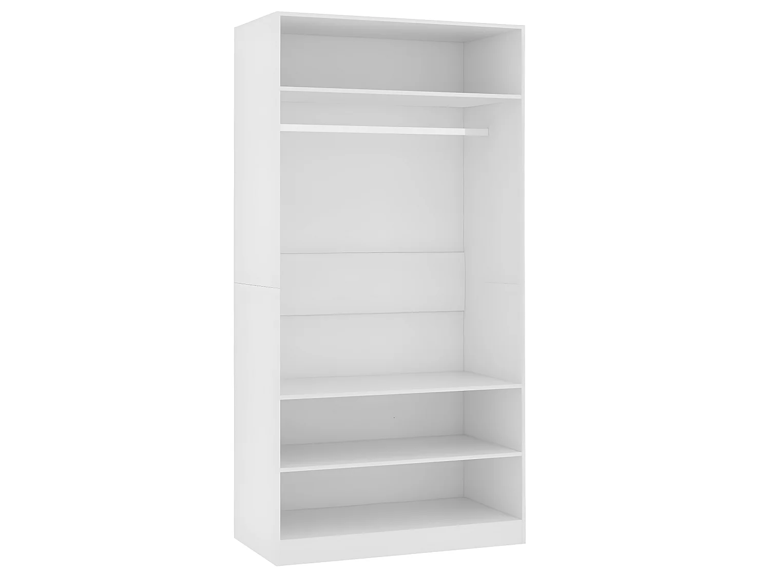 Garde-robe Blanc 100 x 50 x 200 cm Bois d'ingénierie OFR97886 BonneVie Meuble