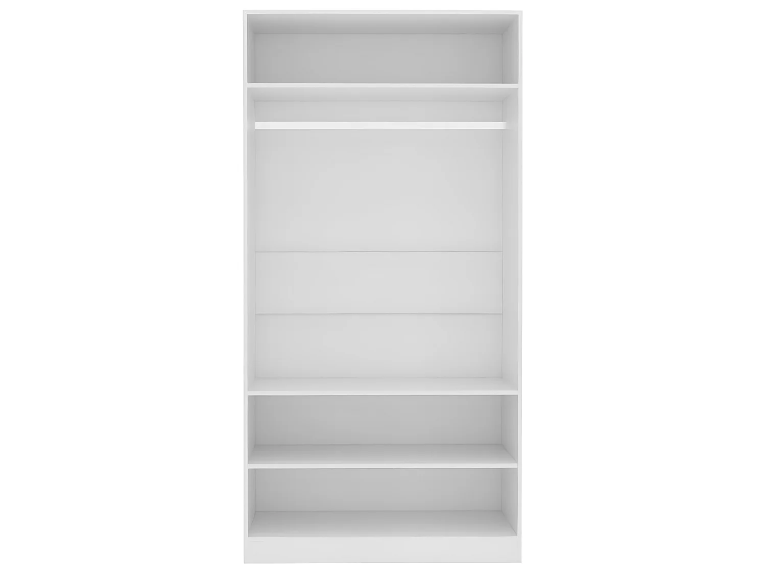 Garde-robe Blanc 100 x 50 x 200 cm Bois d'ingénierie OFR97886 BonneVie Meuble