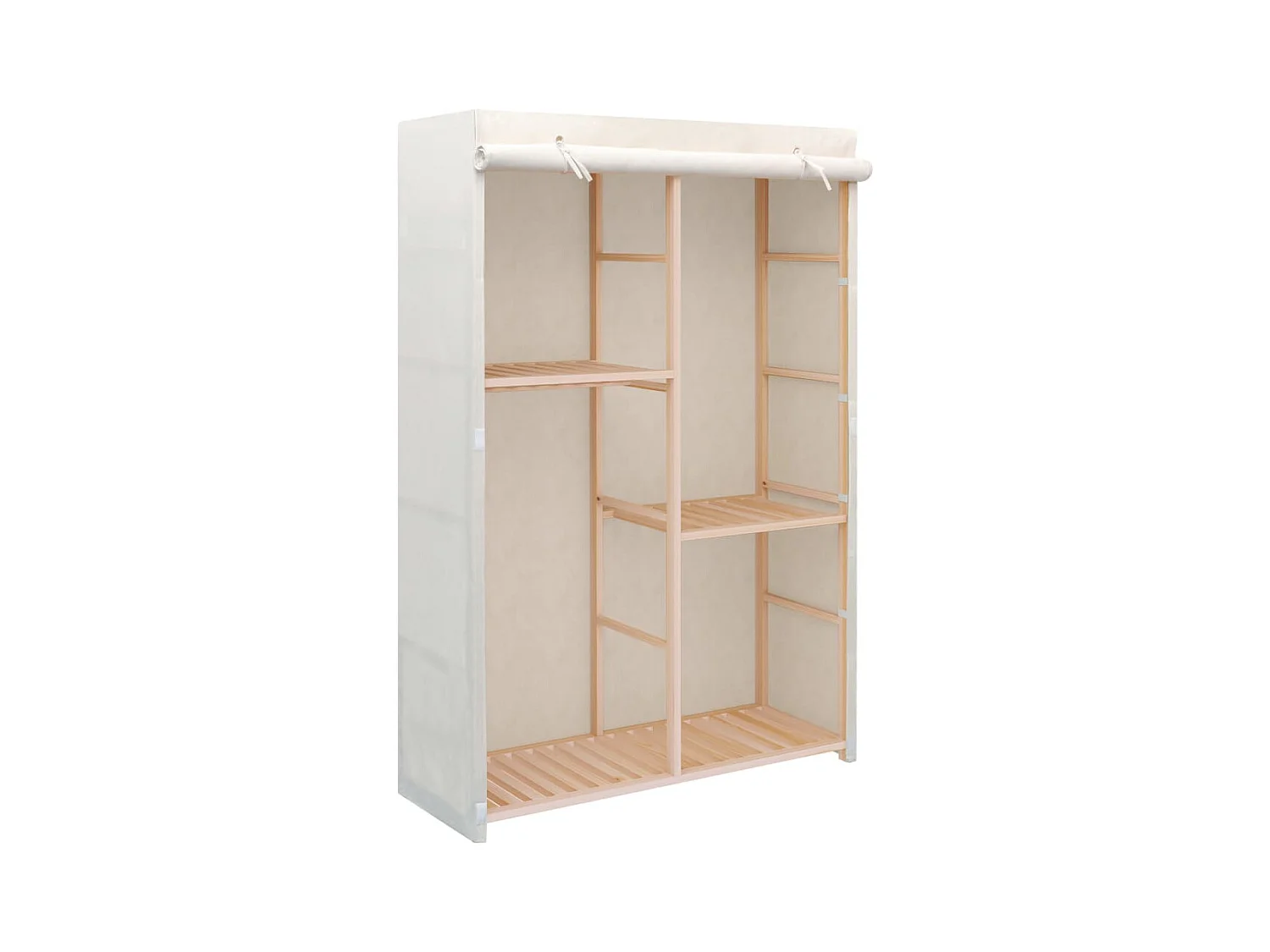 Garde-robe à 3 niveaux 110 x 40 x 170 cm OFR30473 BonneVie Meuble