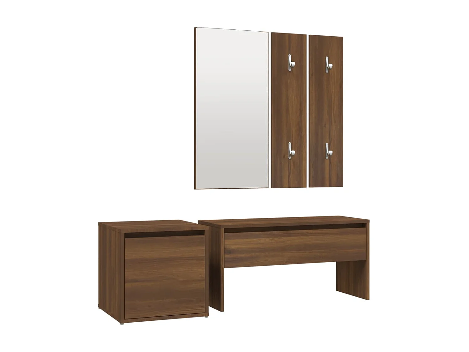 Ensemble de meubles de couloir Chêne marron Bois d'ingénierie OFR31101 BonneVie Meuble