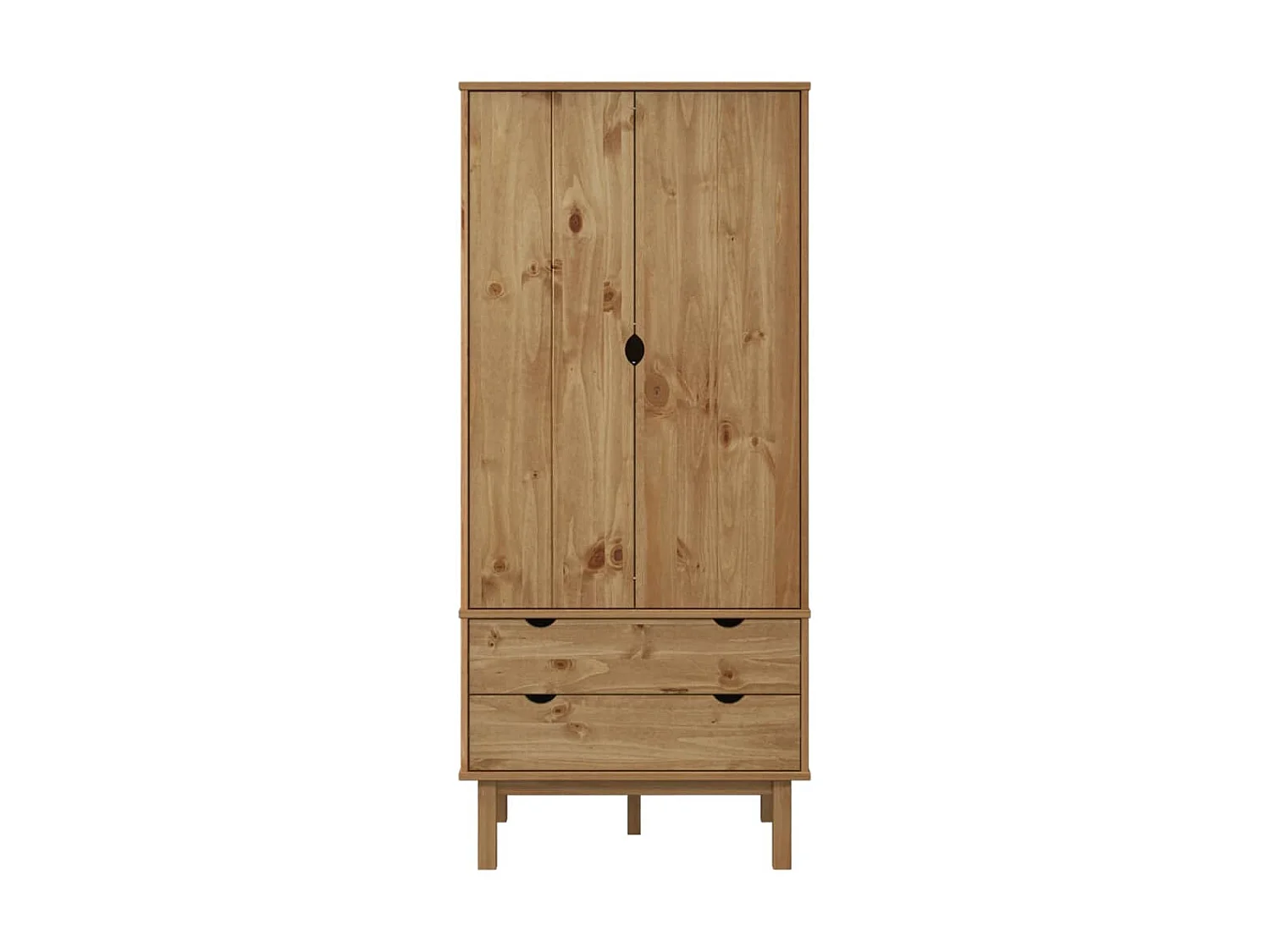 Garde-robe OTTA 76,5x53x172 cm Bois massif de pin OFR26650 BonneVie Meuble