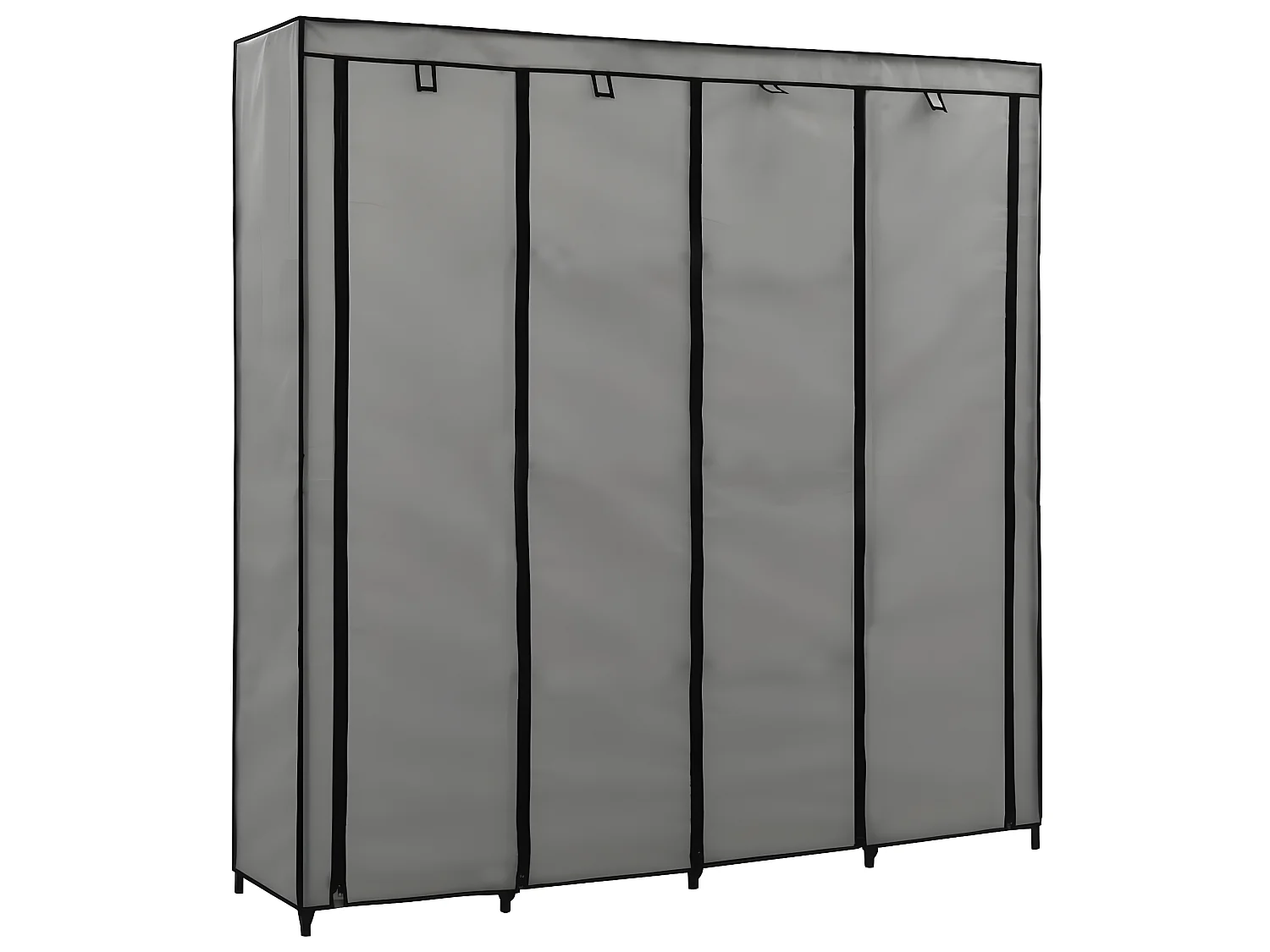 Armario con 4 compartimentos gris 175x45x170 cm ES787762