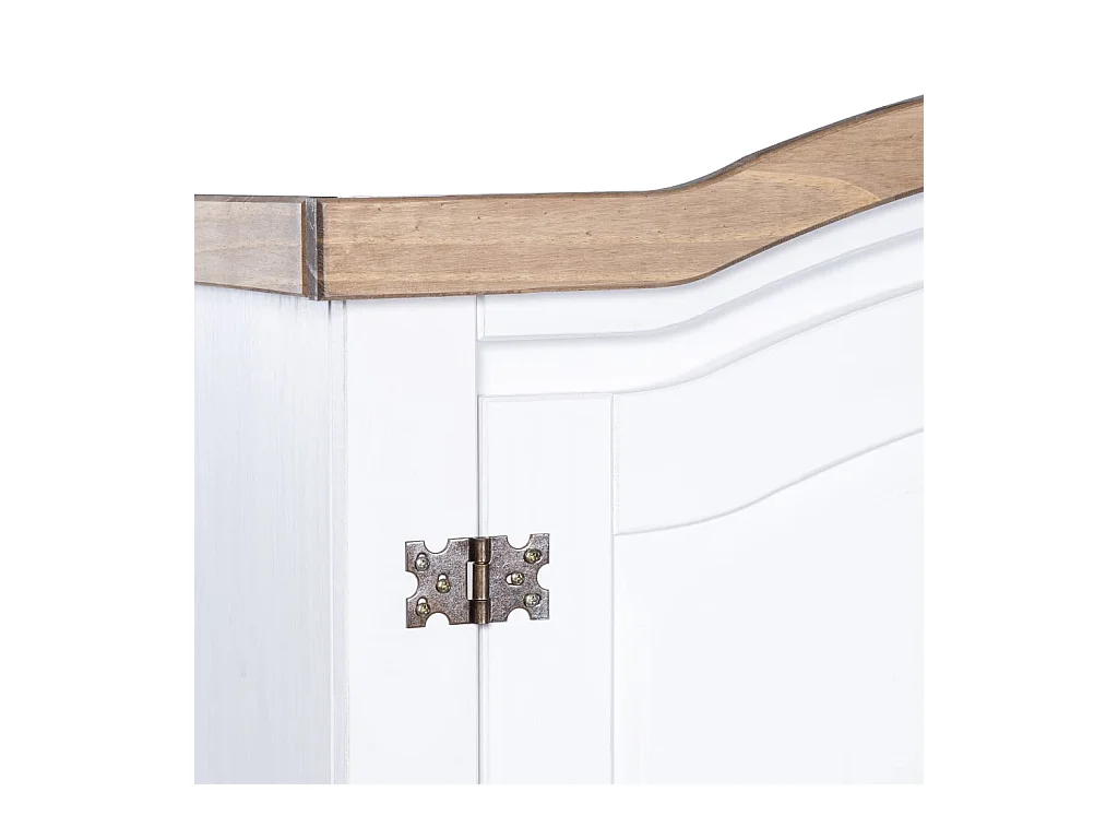 Garde-robe avec 2 portes Gamme Corona pin mexicain Blanc OFR57292 BonneVie Meuble