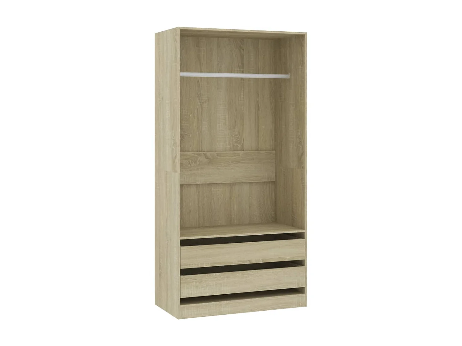 Garde-robe Chêne sonoma 100x50x200 cm Aggloméré OFR27850 BonneVie Meuble