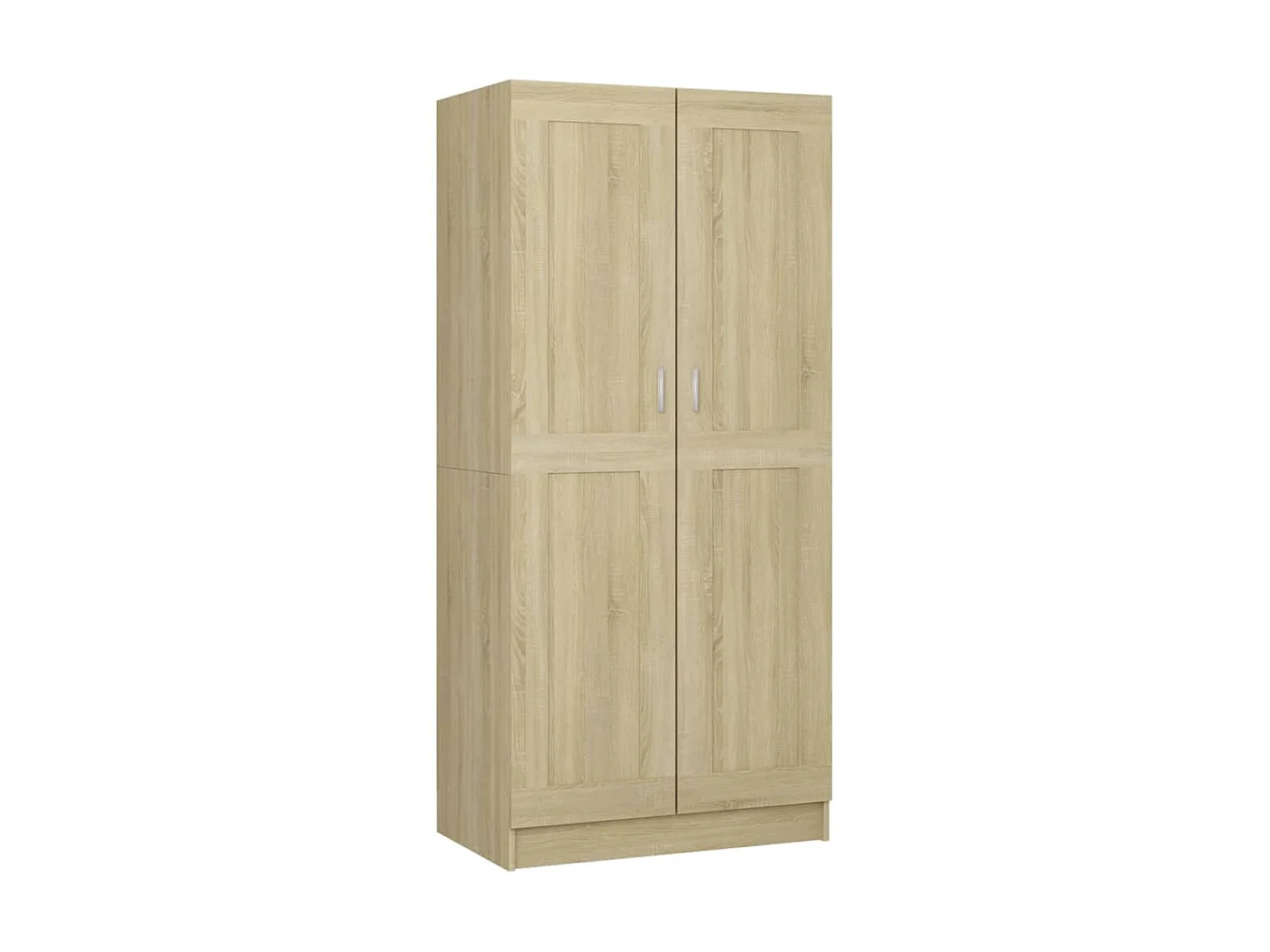 Armario de madera contrachapada color roble 82,5x51,5x180 cm ES392909