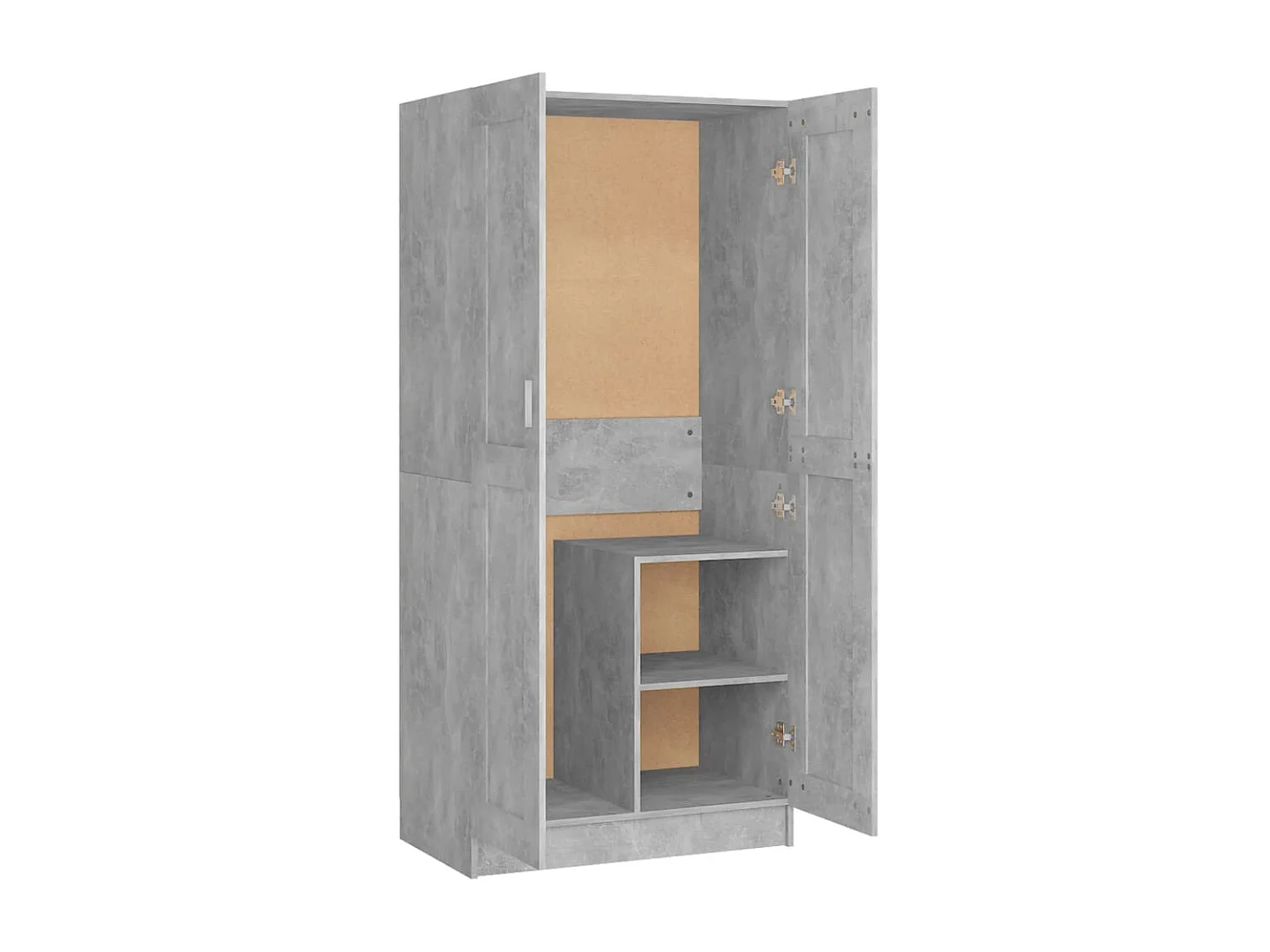 Garde-robe Gris béton 82,5x51,5x180 cm Aggloméré OFR58707 BonneVie Meuble