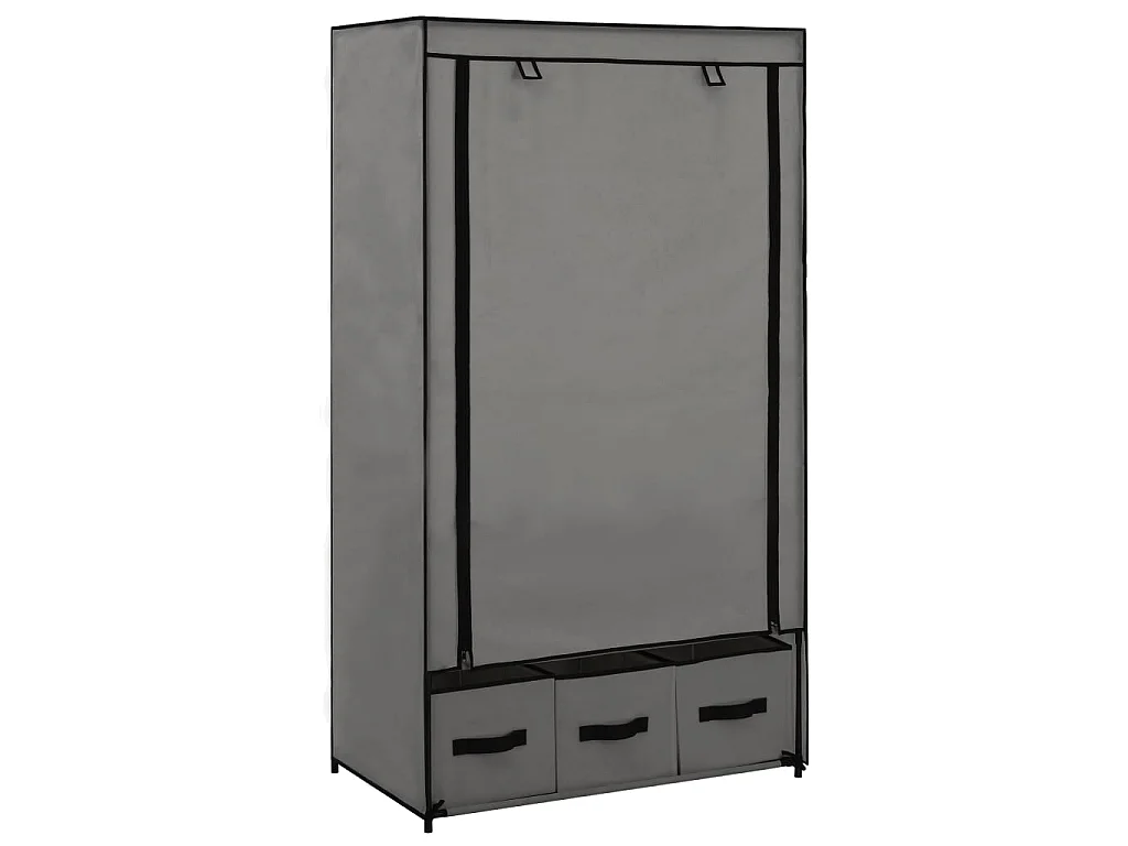 Garde-robe Gris 87 x 49 x 159 cm Tissu OFR98007 BonneVie Meuble