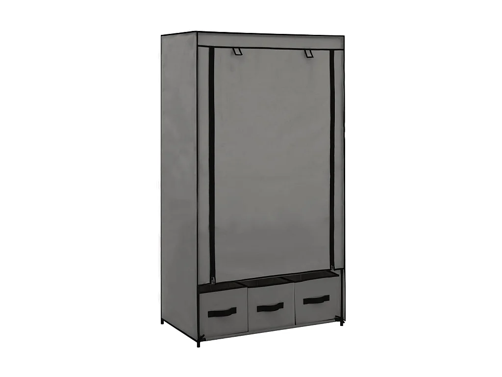 Garde-robe Gris 87 x 49 x 159 cm Tissu OFR98007 BonneVie Meuble
