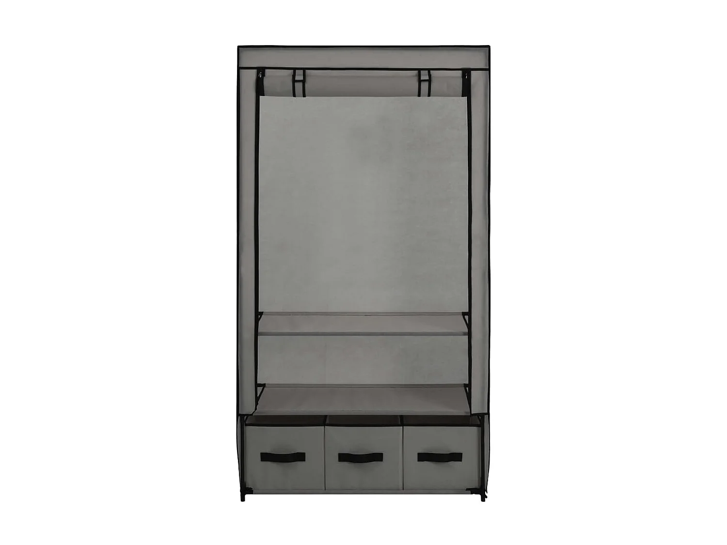 Garde-robe Gris 87 x 49 x 159 cm Tissu OFR98007 BonneVie Meuble